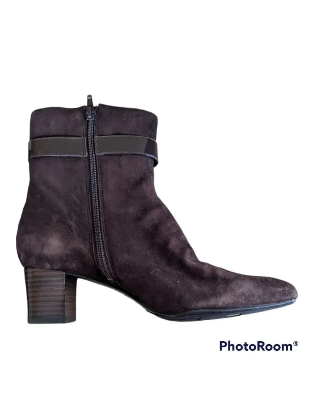 𝅺Bandolino Brown Suede Ankle Boots Size 9.5 Dressy